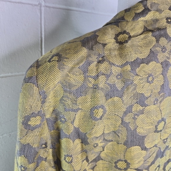 Vtg 80s Michi Moon for Sanyo floral boxy blazer jacket made in Japan - Picture 12 of 14